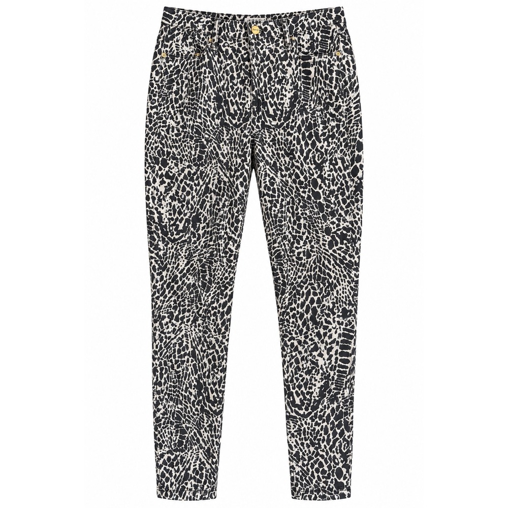 FRAME Le High Skinny Jeans Noir Multi 28 Animal Print Stretch Denim MSRP $225